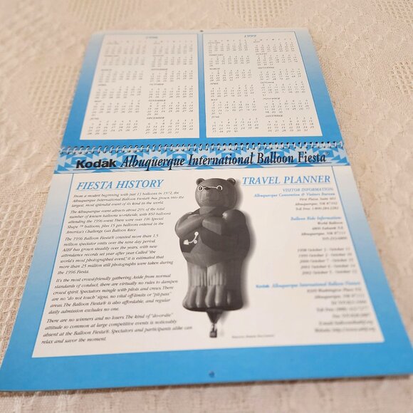 1998 Kodak Albuquerque International Balloon Fiesta Calendar Heavy Duty 9" x 12" - Picture 3 of 15